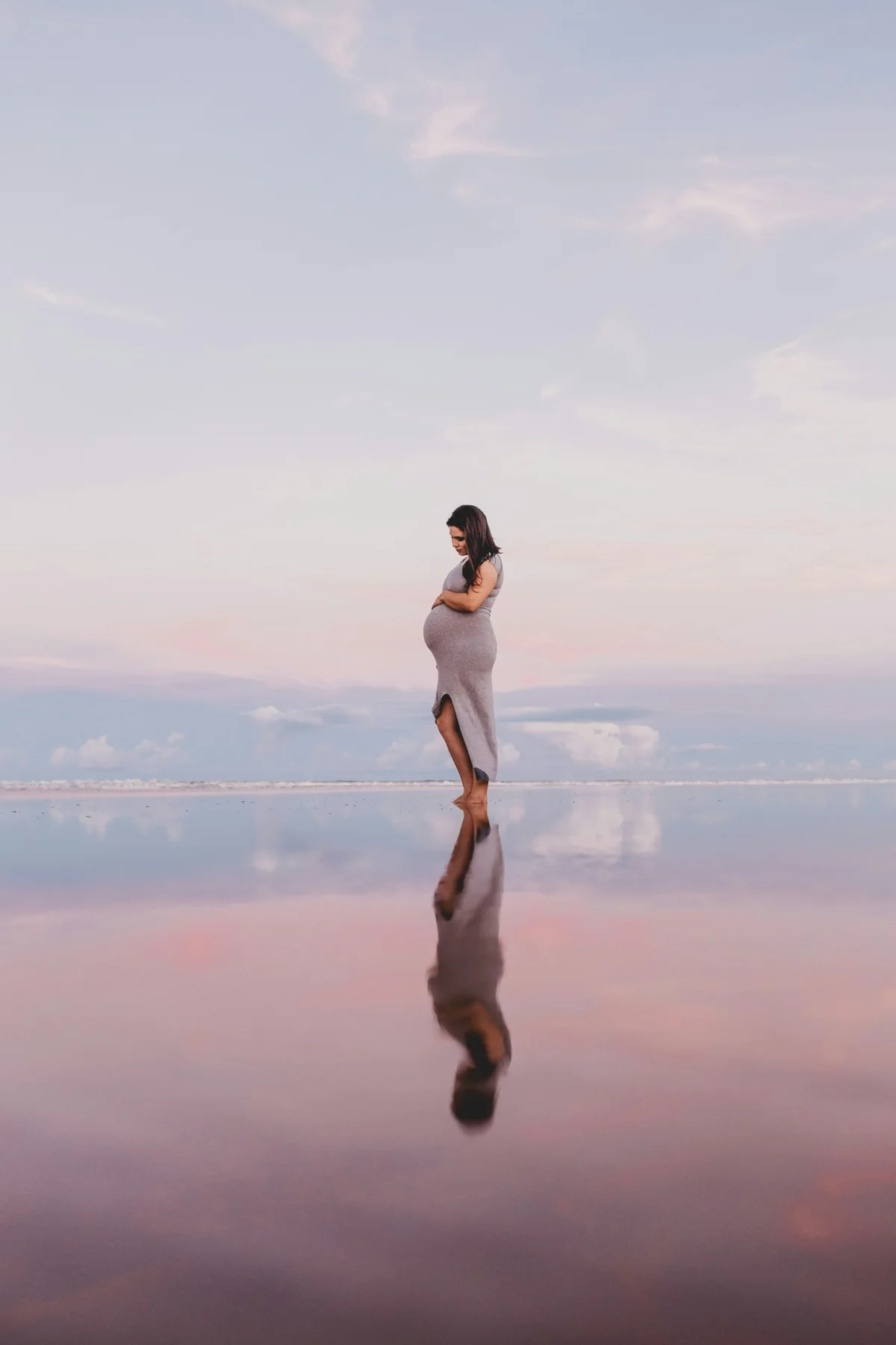 Maternity portrait reflection
