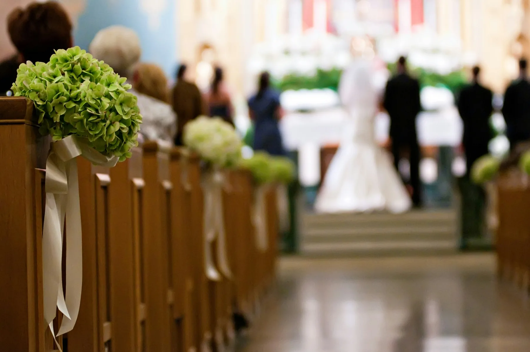 Church wedding aisle
